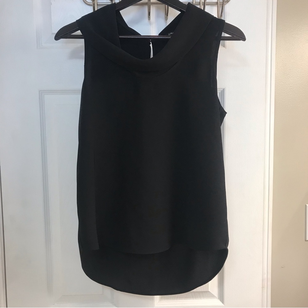 ZARA Black Crowl Neck Sleeveless Blouse XS